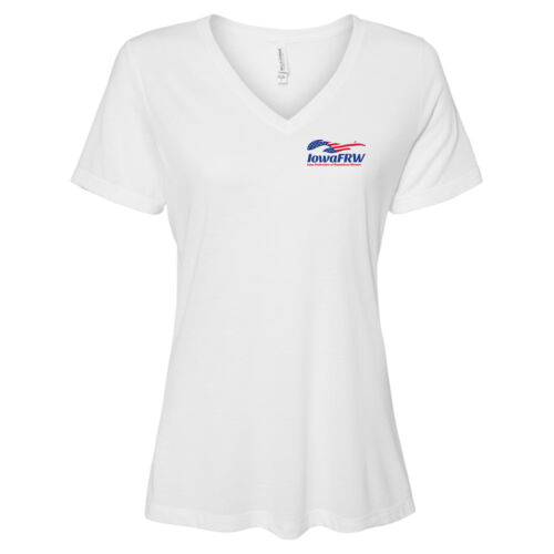 Womens IFORW White Relaxed Triblend V-Neck Tee Thumbnail
